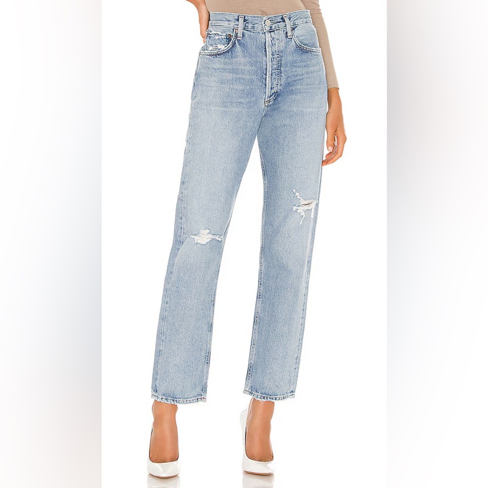 Agolde 90s Mid Rise Loose Fit Denim Jeans Captured